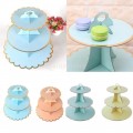 3 Tier Cardboard Afternoon Tea Cupcake Cake Stand Birthday Party 4 Colors Dessert Display Stand Pastry Serving Platter