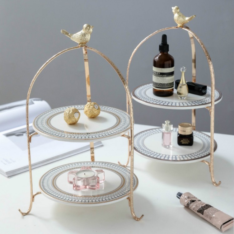 2-3 Layer Cake Stand Party Tableware Tray Display Stand Decoration Afternoon Tea Wedding Banquet Plate
