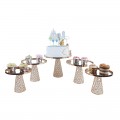 Cake Stand Set Of 3pcs-5pcs Gold Cake Stands For Desert Table - Wedding Cake Stand And Dessert Stands In size  of 8, 10, 12Inch.