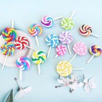 Artificial Soft Clay Lollipop Cake Topper Creative Sweet Cupcake Decor One 1st Cake Decor Happy Birthday Decor Kids Boy Girl Adu