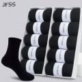 HSS Brand Men&#39;s Cotton Socks New Style Black Business Men Socks Soft Breathable Summer Winter for Male Socks Plus Size (6.5-14)