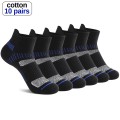 2022 New Men Ankle Socks10 Pair High Quality Cotton Athletic Cushioned Breathable Casual Sports Socks Male Short Socks Size38-48