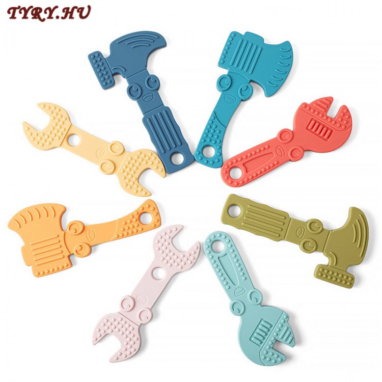 TYRY.HU New Baby Silicone Teether BPA-Free Wrench Tools Baby Necklace Pendant Silicone Teether Baby Teeth Care Chewing Toy