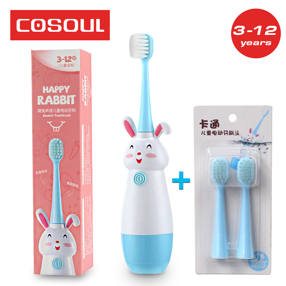 Children Electric Toothbrush Soft Bristles Professional Child Toothbrush Baby Cute Rabbit Kids Teeth Care