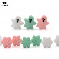 LOFCA 10pcs Snowflake Silicone Beads Ghost Mini Silicone Teething Beads BPA Free Food Grade Baby Care Pacifier Chain Gift DIY