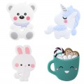 1PCS Silicone Teether Rodent BPA Free Cartoon Animals Food Grade Baby Teething Children&#39;s Goods Nurse Gift Baby Teether Toys
