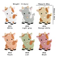 1pc Cartoon Colorful Animal Baby Silicone Teether Rodent BPA Food Free Silicone Teeth Nursing Pacifier Clip Bead