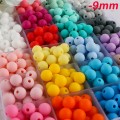 Kovict 50Pcs 9mm Silicone Beads Round Perle Silicone Dentition Baby Teething Beads For Jewelry Making Baby Products