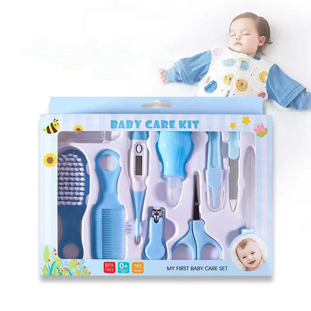 Newborn Baby Nail Hair Daily Care Kit Kids Thermometer Grooming Care Nail Hair Care Set High Quality Nail Clipper Hair Comb