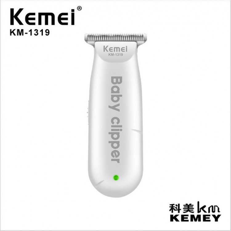 Kemei KM-1319 Baby Hair Clipper Professional USB Hair Trimmer Rechargeable Haircut Machine with 3pcs Limit Combs