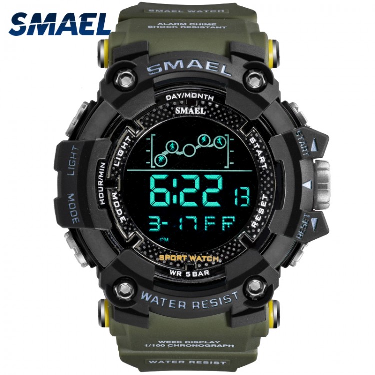  Watch Military Water resistant SMAEL Sport watch Army led Digital wrist Stopwatches for male 1802 relogio masculino Watches