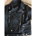 Ailegogo New Women Spring Autumn Black Faux Leather Jackets Zipper Basic Coat Turn-down Collar Motor Biker Jacket With Belt