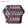 Mora Mona 5PCS Medium Size Reusable Bamboo Charcoal Hygiene trual Pad Washable Sanitary Pad For Women 23cm * 8cm