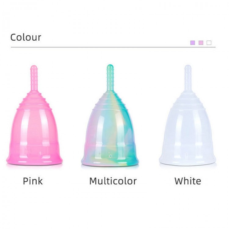 S/L Colorful Women Cup Medical Grade Silicone trual Cup Feminine Hygiene trual Lady Cup Health Care Period Cup New