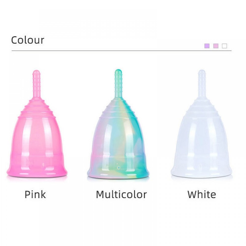 S/L Colorful Women Cup Medical Grade Silicone trual Cup Feminine Hygiene trual Lady Cup Health Care Period Cup New