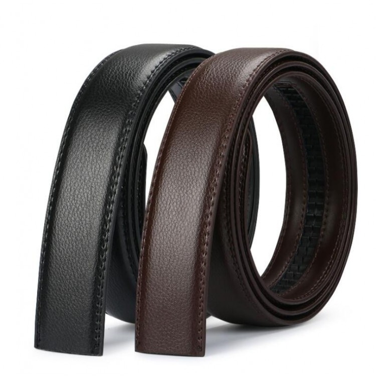 men&#39;s automatic buckle belts No Buckle Belt Brand Belt Men High Quality Male Genuine Strap Jeans Belt  free shipping 3.5cm belts
