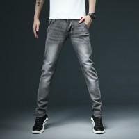 2022 New Men&#39;s Skinny White Jeans Fashion Casual Elastic Cotton Slim Denim Pants Male Brand Clothing Black Gray Khaki