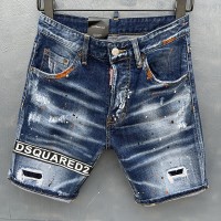 2022 New Dsquared2 Brand Summer Men&#39;s Short Jeans Fashion Casual Slim High Quality DSQ Print Ripped Denim Shorts Streetwear