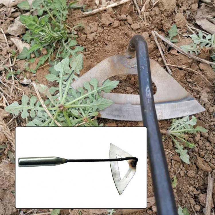 All-Steel Hardened Hollow Hoe Handheld Weeding Rake Planting Vegetables Farm Garden Agriculture Weeding Tool Dropshipping