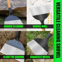 Multi-Functional Outdoor Garden Cleaning Shovel Steel Flat Shovel Ice Shovel Weeding Planting Shovel Garden Farm Weeding Tools