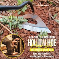 All-Steel Hollow Hoe Hand-held Weeding Rake Farming Shovel Tool Planting Vegetable Farm Weeding Seeding Garden Agriculture Tool