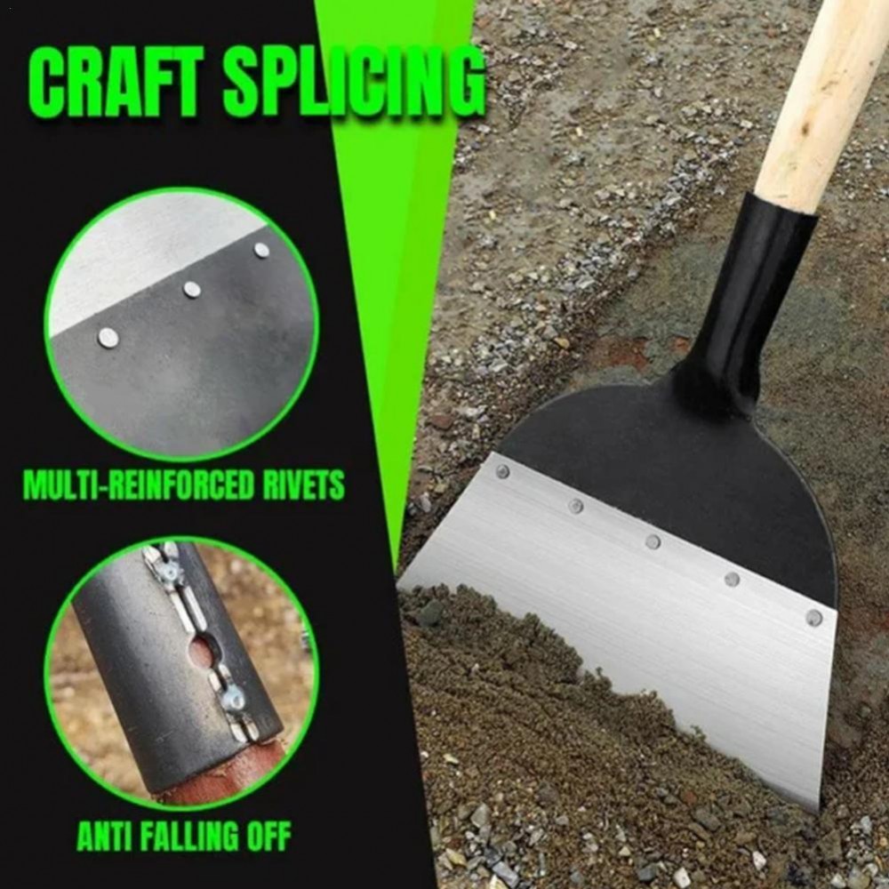 Multi-Functional Outdoor Garden Cleaning Shovel Steel Flat Shovel Ice Shovel Weeding Planting Farm Weeding Tool Weed Accessories