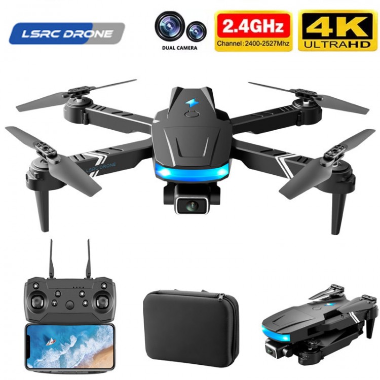 New LS878 Mini Drone 4K HD Wide Angle Dual Camera FPV Height Maintained RC Dron Foldable Quadcopter Helicopter Toy for Kids