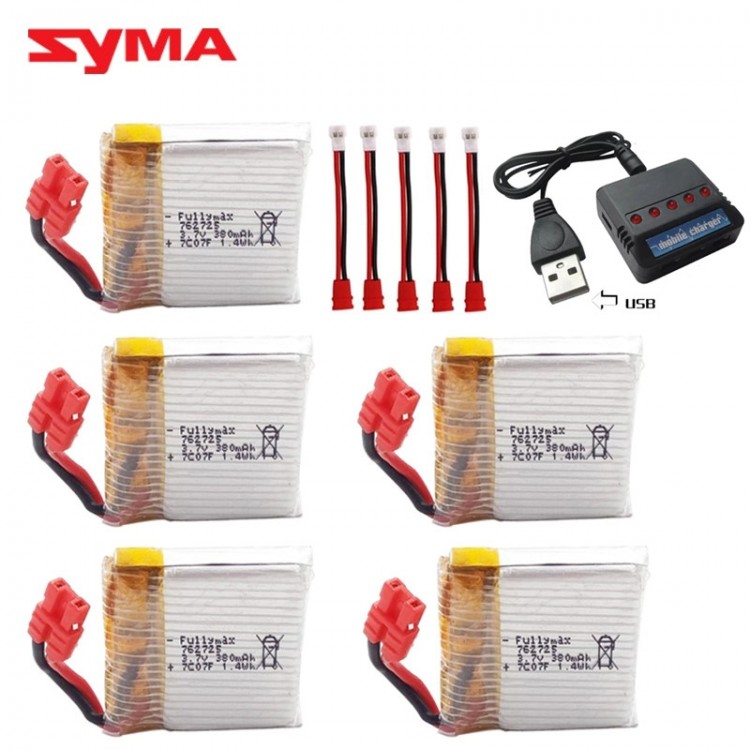 3.7 V 380mAh battery for SYMA X21 X21W x26 X26A Battery remote Control drone parts with X21 X21W charger Sets