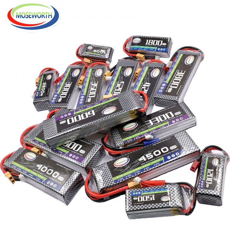 Big Sale 2S 3S 4S 6S 1300 1800 2200 3300 4000 12000 16000mAh RC Toys LiPo Battery For RC Helicopter Quadcopter Car Boat Drone