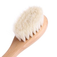 Wooden Handle Brush Baby Hairbrush Newborn Hair Brush Infant Comb Head Massager 77HD