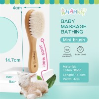Baby Hair Brush And Comb Set for Newborn Massage Bath Shower Custom Logo Comb For Hair Mini Baby Brush Wooden Hair Brush for Kid