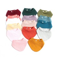 Baby Bibs Infant Cotton Bib Newborn Solid Color Triangle Scarf Feeding Saliva Towel Bandana Burp Cloth Boys Girls Shower Gift