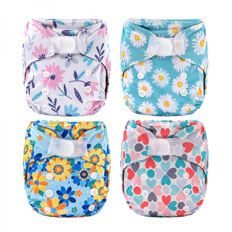Newborn Baby Pocket Cloth Diaper Nappy NB Premature Diapers Hook and Loop Charcoal Bamboo Lining Waterproof PUL Outer Fit 2-5kg