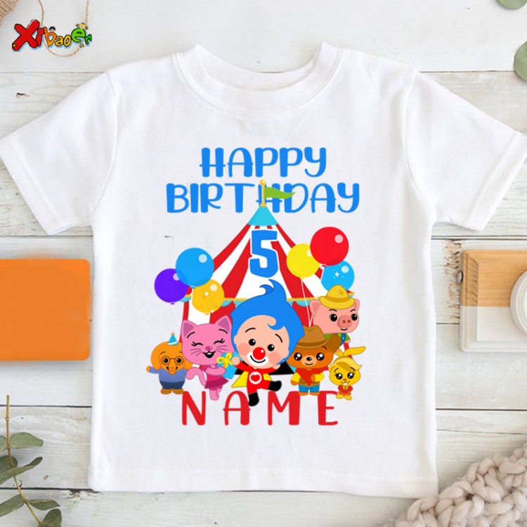 Plim Birthday T Shirt Boys Shirts for Kids Party Shirts Shirts Personalized Age Party Kids Summer Custom Name Toddler Baby Shirt
