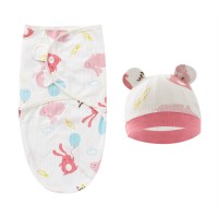 Newborn Summer Waddle Wrap Hat Baby Receiving Blanket Bedding Cartoon Cute Infant Sleeping Bag for 0-6 Months Baby Accessories
