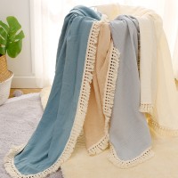 Baby Blanket 80*65cm Soft Newborn Blankets Fringed gauze Bath Gauze Infant Swaddle Wrap Sleepsack Stroller Cover