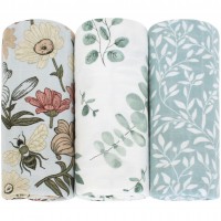 Bamboo Muslin Swaddle Blanket Baby Blankets Newborn Printed Soft Cotton New Born Infant Receiving Wrap