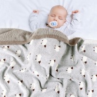 Baby Blankets Knitted Newborn Swaddle Stroller Bedding Wrap Cartoon Alpaca Infantil Boys Girls Receiving Blanket Children Quilts