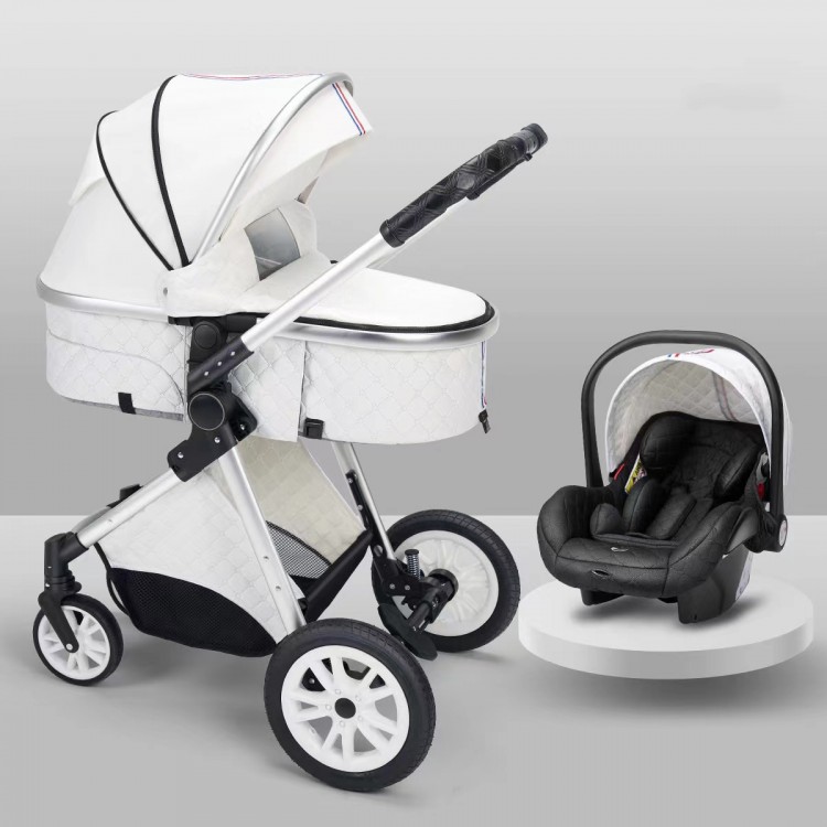 New 3 IN 1 Baby stroller, Multi-functional Baby Carriage,Baby Stroller High Landscape Reclining Light Folding Stroller baby car