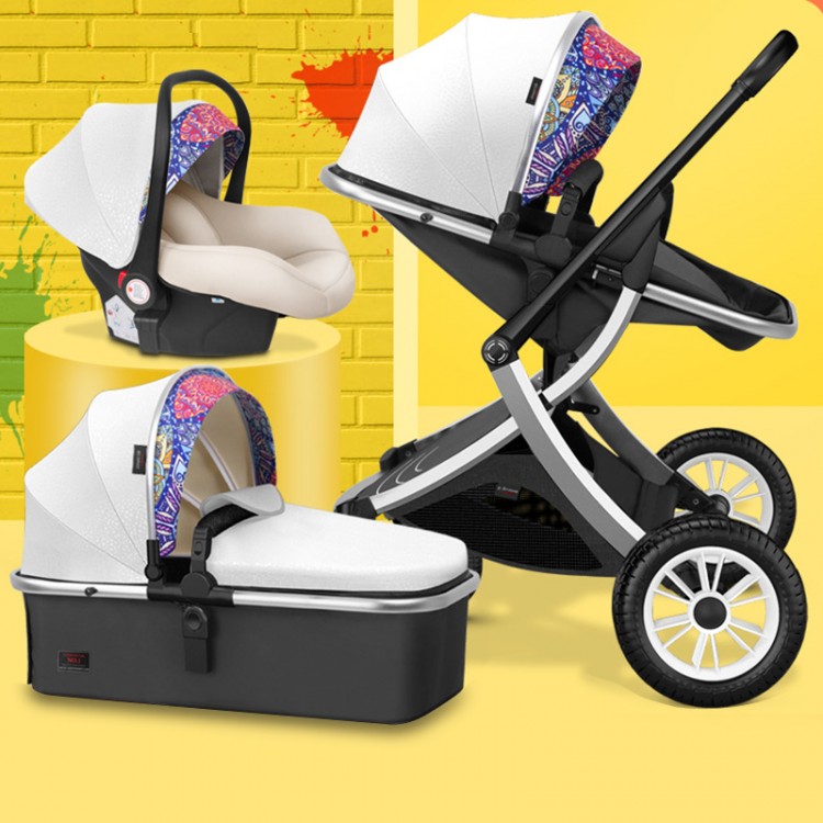 2022 NEW baby stroller 3 in 1 High Landscape Stroller Reclining Baby Carriage Foldable Stroller Baby Bassinet Puchair Newborn