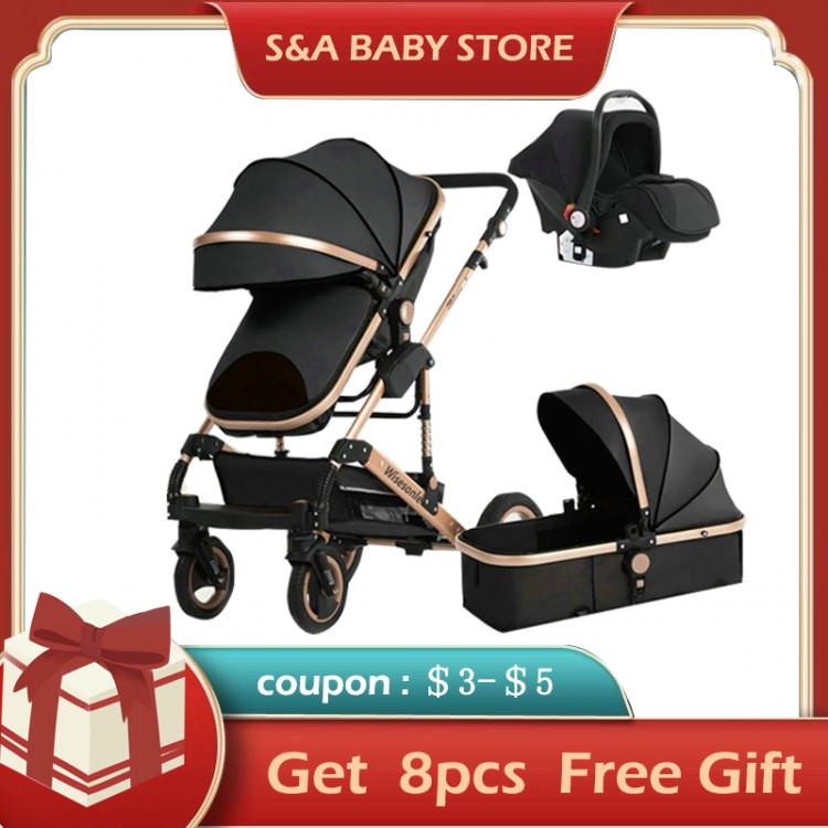 Belecoo New Baby Stroller 2 in 1  Free Shipping Pram Portable  baby Carriage Fast Shipping Free Shipping on 2021
