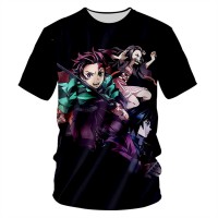 Anime Demon Slayer 3D Printed T-shirt Children&#39;s Clothing Sweatshirt For Kids Short Sleeve Cartoon Tops Baby Boy Clothes 2022