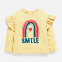 2-7 Years Children Kids Tops New Spring Baby Girls Long Sleeves Rainbow T Shirt Autumn Cotton Children Shirts Clothes