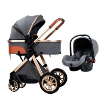 2022 New Baby Stroller 2/ 3 in 1 High Landscape Stroller Reclining Baby Carriage Foldable Stroller Baby Bassinet Puchair Newborn