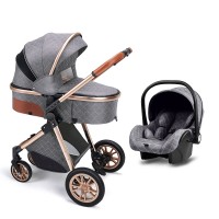 Luxury Multifunctional Baby Stroller 3 in 1 High Landscape Baby Pram Adjustable Baby Bassinet Infant Carseat Free Shipping