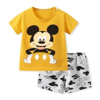 Baby Set Mickey Mouse Boy Clothes Toddler Sports Casual Clothing  Kids T Shirts + Shorts Set Infant Clothing Cartoon Costume 0-4