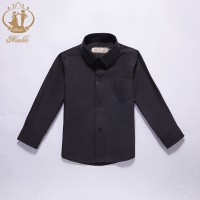 Baby Clothes 2022 Spring Autumn New School Formal Long Sleeve Shirt for Boys Turn Down Collar Blouse Coat Teenage Tops 2-13 Year