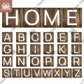Putuo Decor Wood Scrabble Tiles Letters Sign Rustic Wooden Plaque Alphabet Sign for Personalised Home Living Room Wall Decor