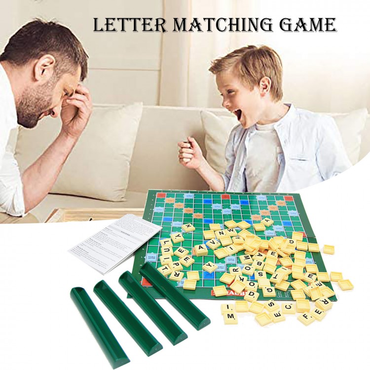 Letter Matching Scrabble Board Game Original Or Travel For Kids Adults Families Parent-child Interactive Educational Toy