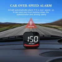 WYOBD G4 Head Up Display LED Auto  Speedometer Smart Digital Alarm Reminder GPS HUD Car  Accessories for All Cars
